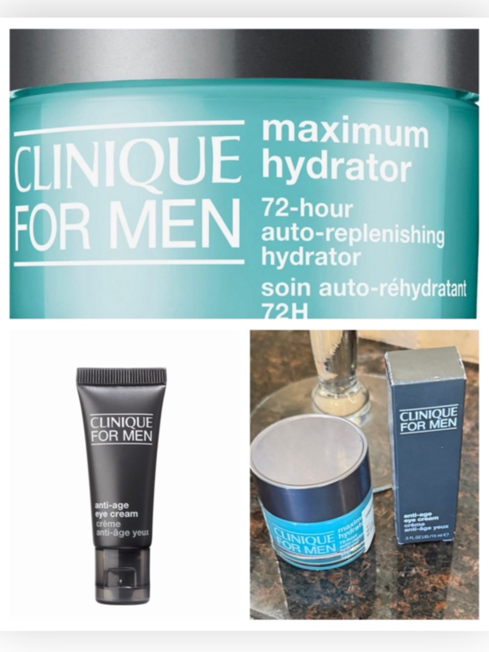 Clinique For Men Maximum Hydrator 72-hour Hydrator & Anti -Age BUNDLE of 2 $88